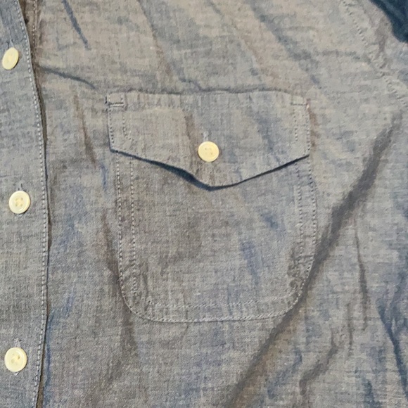 J.Crew Womens Blue Long Sleeve Chambray Button Down Size Small - Picture 9 of 9